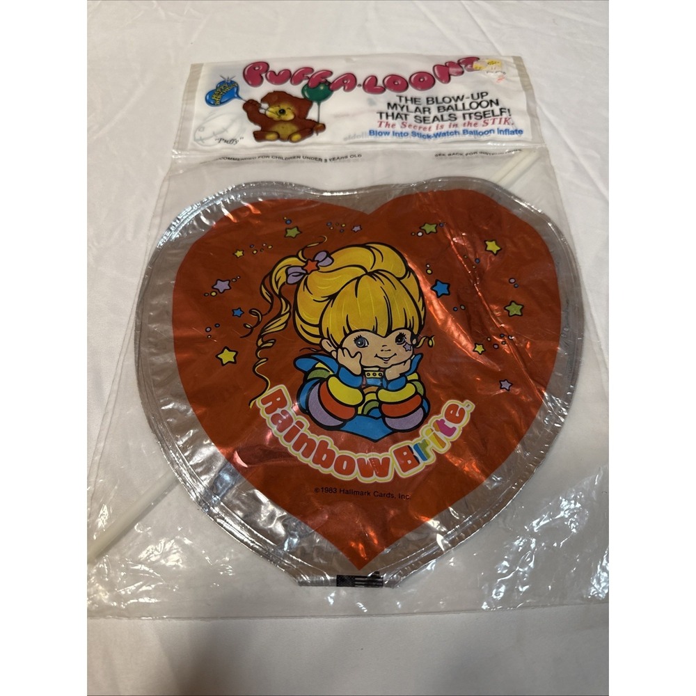 Vintage 1983 Rainbow Brite Mylar balloon 5 Available NOS M &D Balloon